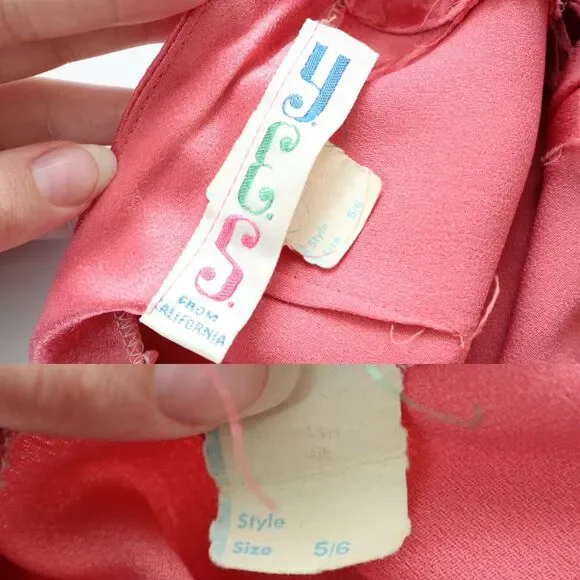 Vintage 1970s Yes From California Satin High Rise Flare Bell Bottom Pants - Picture 3 of 12